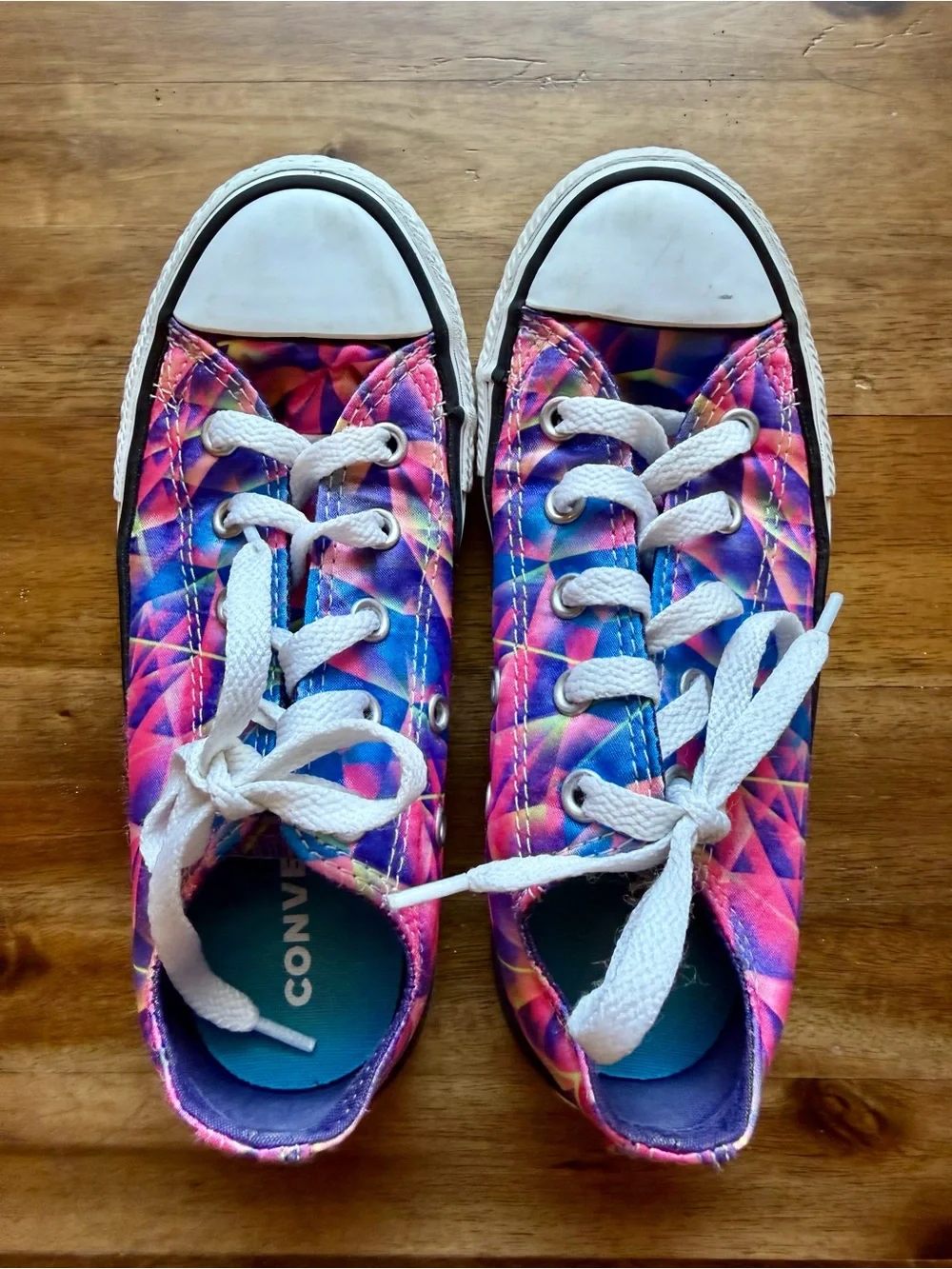 Converse Chuck Taylor All Star Low Top Sneakers Girls Youth Size 13 Multicolor